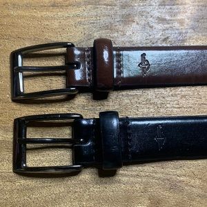 Dockers Leather Belt (38) Brown and Black 1 1/4" Wide